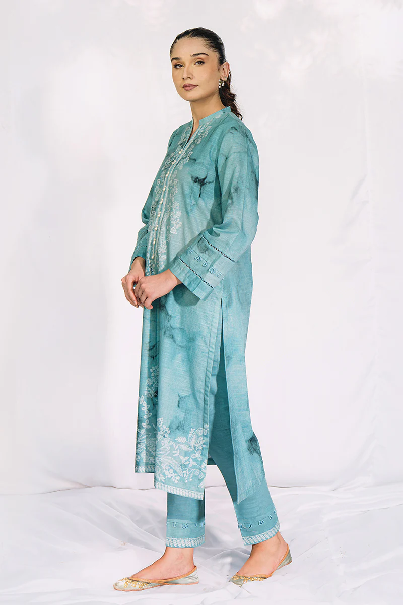 TAN STARDUST-2PC KHADDAR SUIT - Image 2