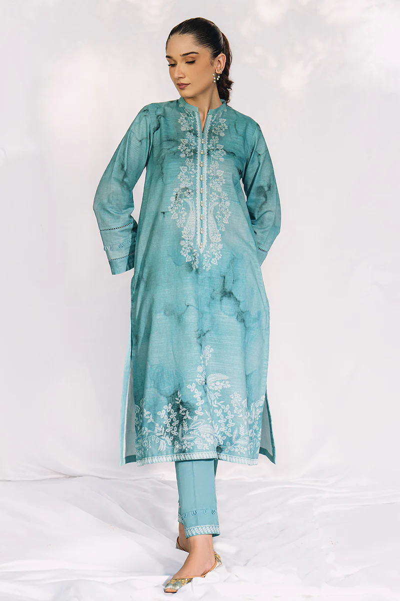 TAN STARDUST-2PC KHADDAR SUIT - Image 4