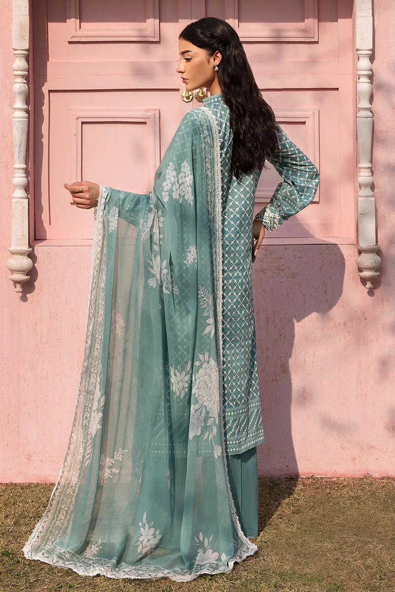 TEAL GRACE-3PC PRINTED LAWN SUIT - Image 5