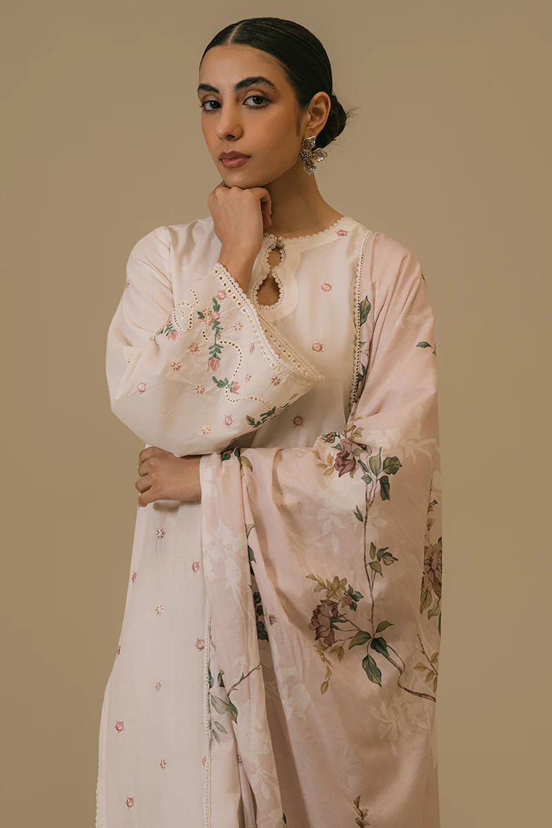 TENDER BLUSH-2 PIECE (SHIRT & DUPATTA) - Image 3