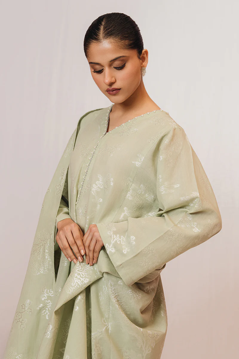 TENDER LEAF-3 PIECE JACQUARD SUIT - Image 4