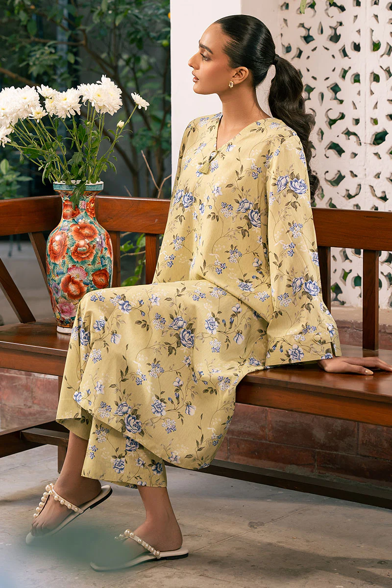 VERDANT FLORA-2 PIECE PRINTED LINEN SUIT - Image 3