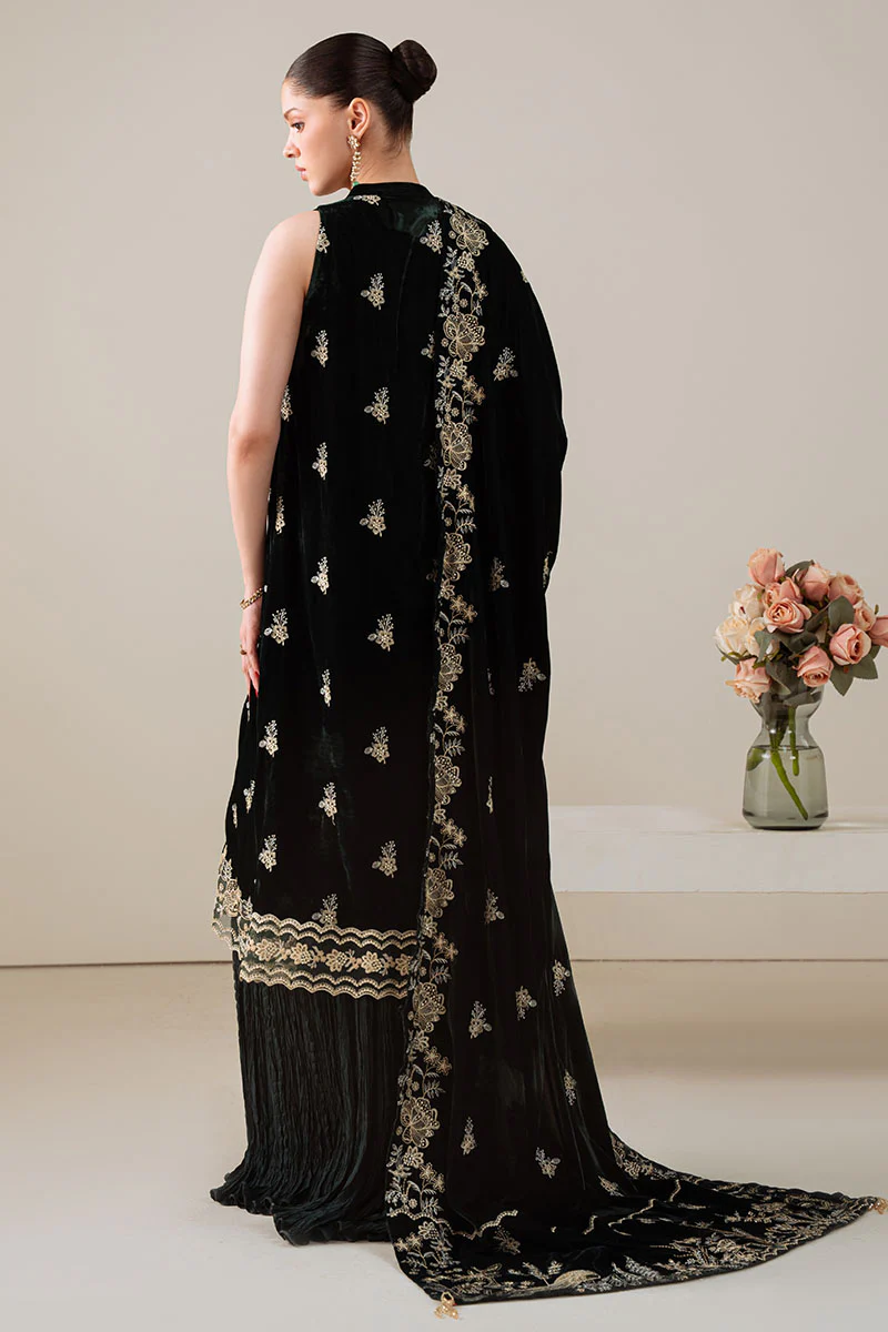 VERDANT SPELL-3PC VELVET EMBROIDERED SUIT - Image 9
