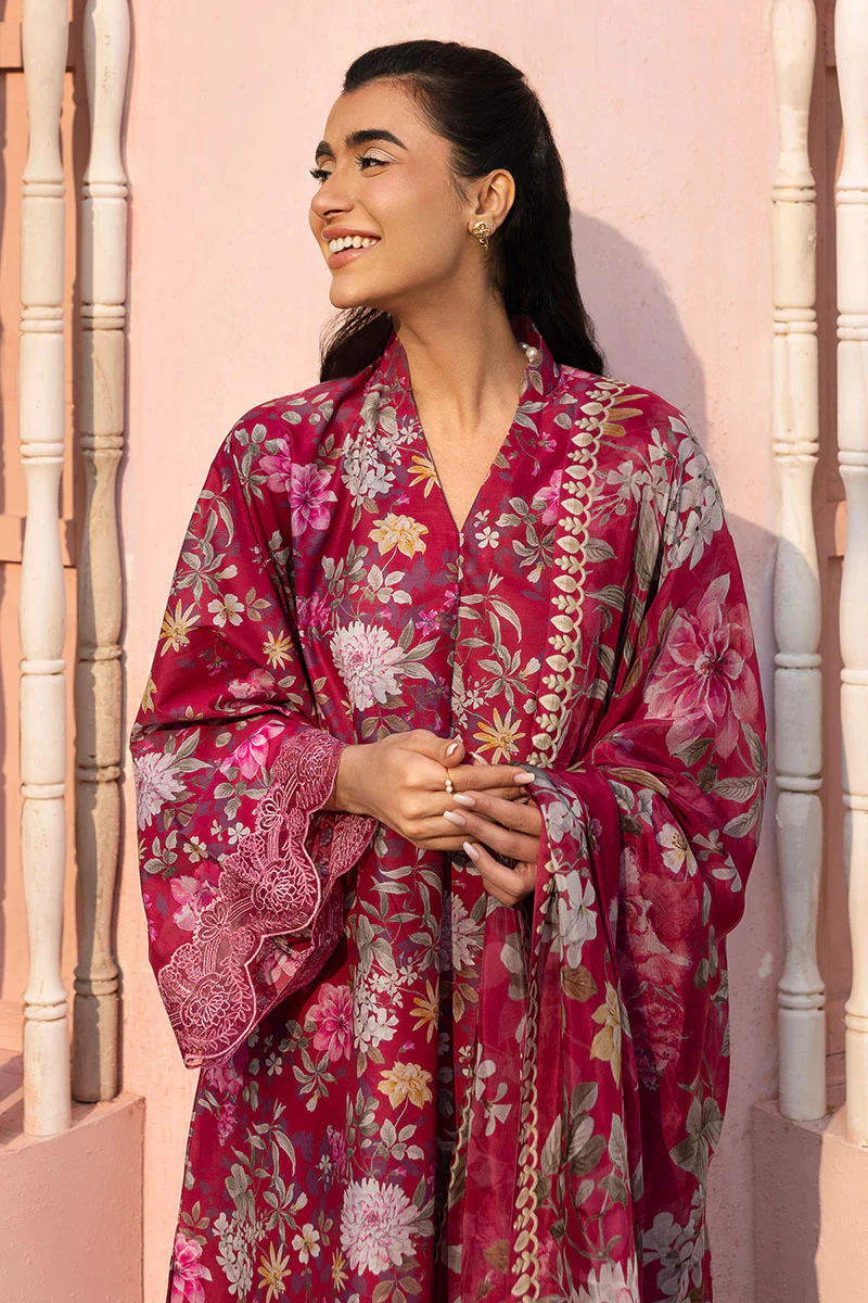 WHIMSICAL ZEST-3PC PRINTED LAWN SUIT - Image 3