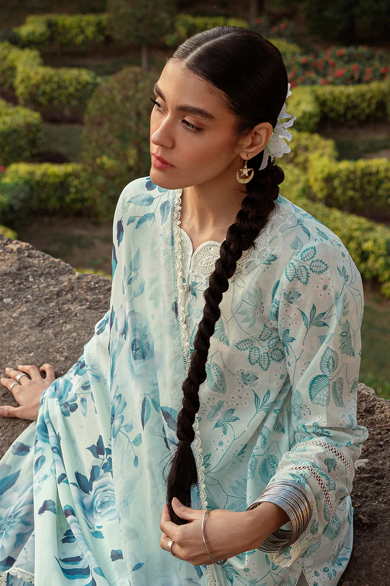 WHISPERING DOVE STITCH 3PC: LAWN EMBROIDERED  SUIT - Image 5