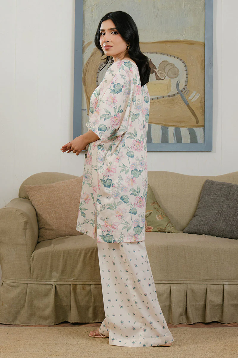 WHITE ORNATE-2 PC PRINTED LAWN SUIT - Image 8
